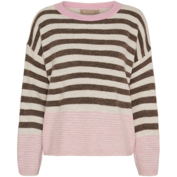 MARTA DU CHATEAU Marta du Chateau dame strik MdcElara 35671 Knit Fango/Burro/Rosa268