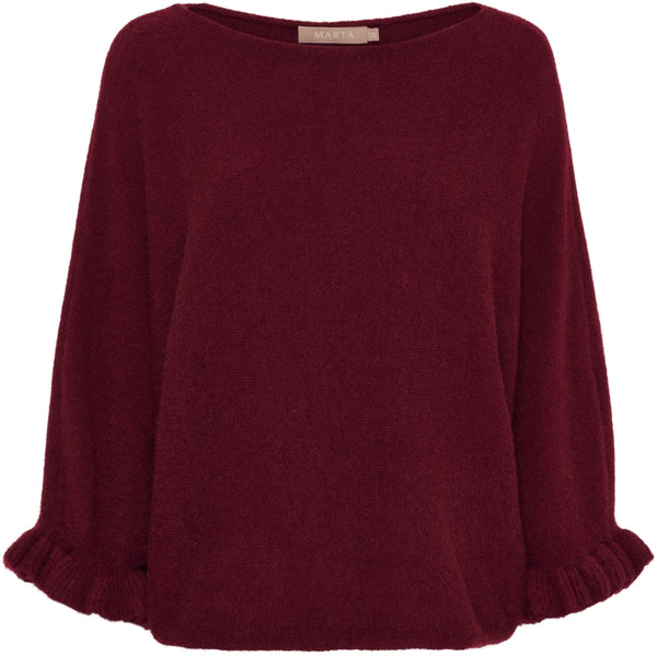 MARTA DU CHATEAU Marta du Chateau dame strik MdcElderflower 30003 Knit Bordeaux2911