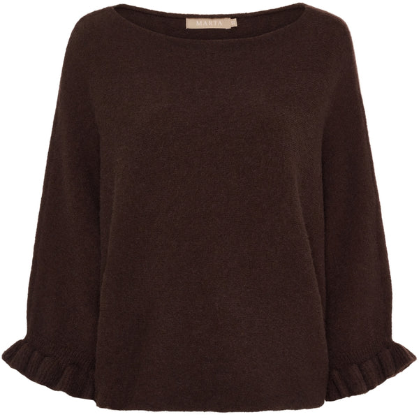 MARTA DU CHATEAU Marta du Chateau dame strik MdcElderflower 30003 Knit Chocolate2916