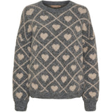 MARTA DU CHATEAU Marta du Chateau dame strik MdcFeray 8151 Knit Grigio9513/Beige9504