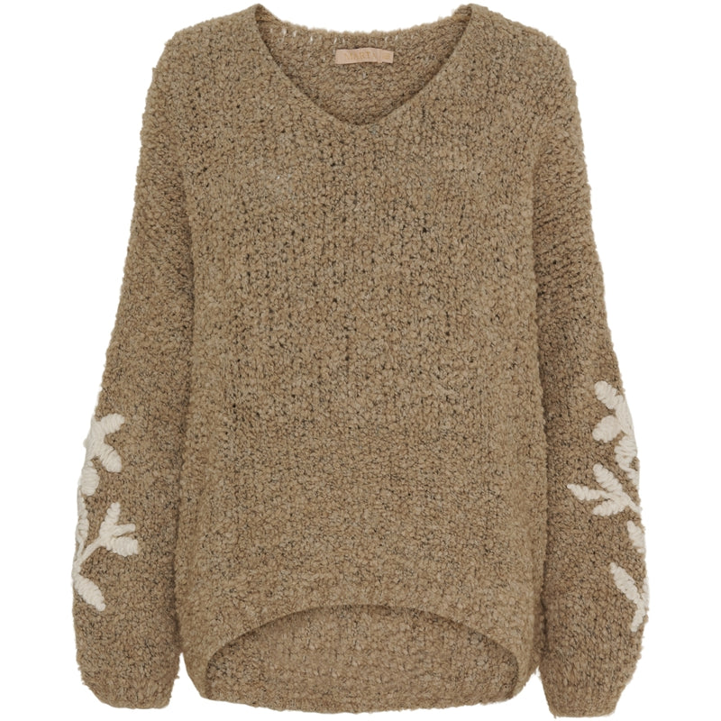 MARTA DU CHATEAU Marta du Chateau dame strik MdcIria 563 Knit Light Camel