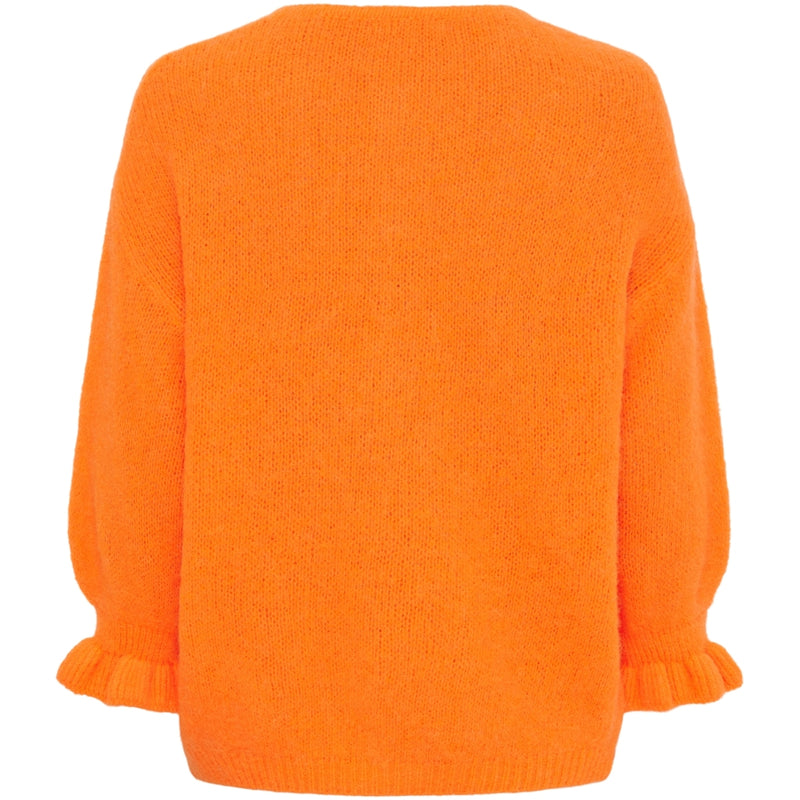 MARTA DU CHATEAU Marta du Chateau dame strik MdcJuliana 2413 Cardigan Orange Fluo