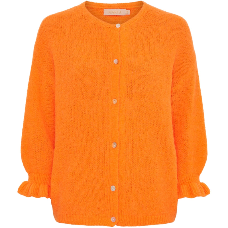 MARTA DU CHATEAU Marta du Chateau dame strik MdcJuliana 2413 Cardigan Orange Fluo