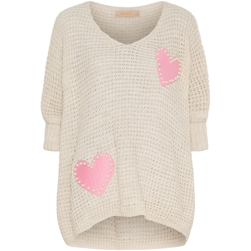 MARTA DU CHATEAU Marta du Chateau dame strik MdcSolange 18326 Knit Beige