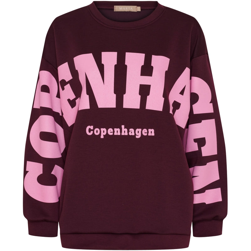 MARTA DU CHATEAU Marta du Chateau dame sweatshirt MdcHibiscus 22659 Sweatshirt Bordeaux