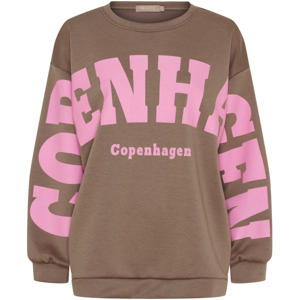 MARTA DU CHATEAU Marta du Chateau dame sweatshirt MdcHibiscus 22659 Sweatshirt Fango