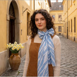MARTA DU CHATEAU Marta du Chateau dame tørklæde MdcBarbera FA37240 Scarf Blue