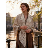 MARTA DU CHATEAU Marta du Chateau dame tørklæde MdcDanna FA37254 Scarf Beige/Coffee