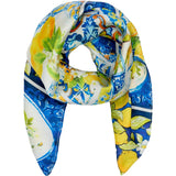 MARTA DU CHATEAU Marta du Chateau dame tørklæde MdcJuline FA-Scarf Scarf Blue/Yellow3925