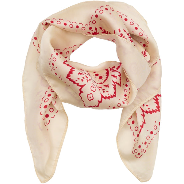 MARTA DU CHATEAU Marta du Chateau dame tørklæde MdcJuline FA1-Scarf Scarf White/Red1511