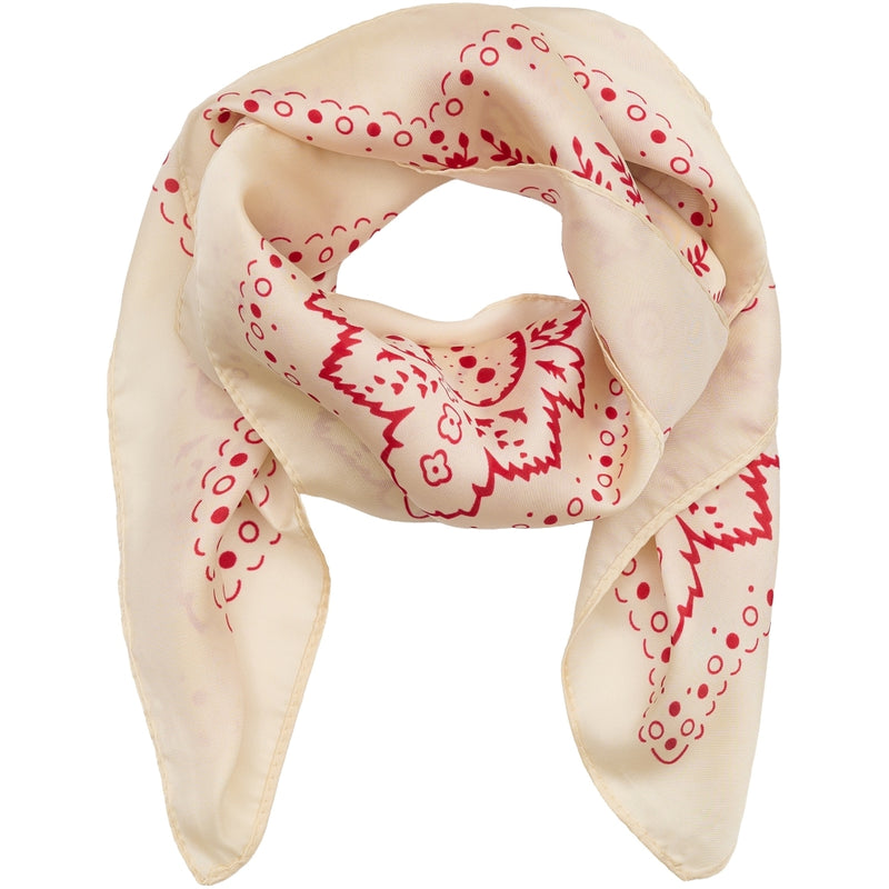 MARTA DU CHATEAU Marta du Chateau dame tørklæde MdcJuline FA1-Scarf Scarf White/Red1511