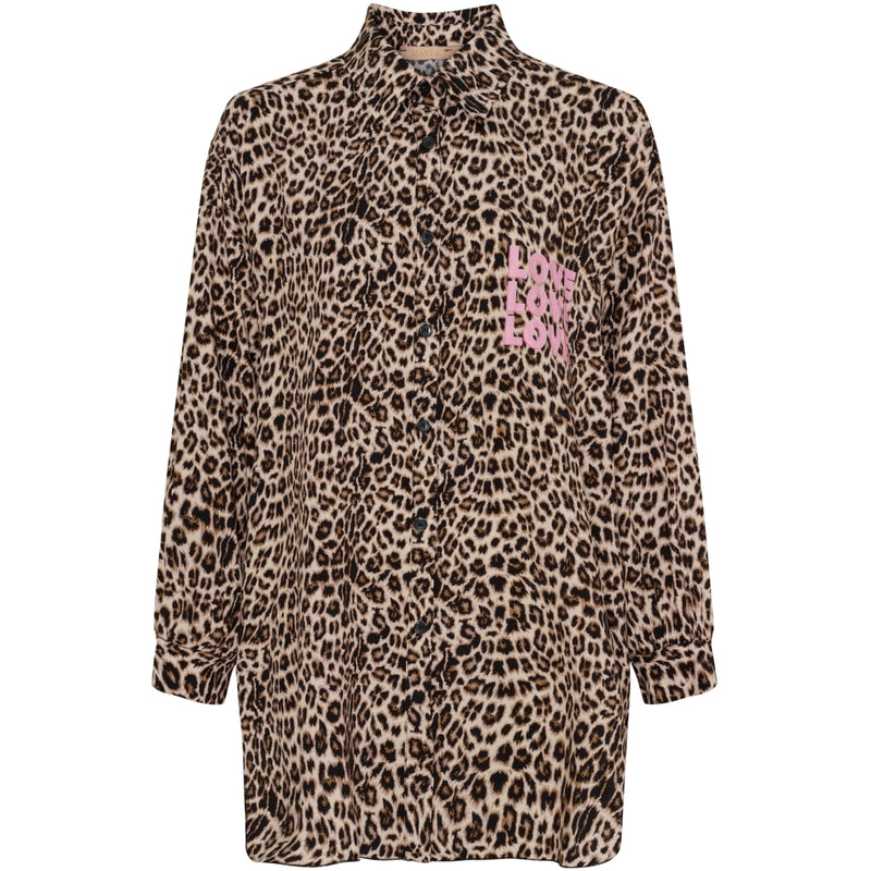 MARTA DU CHATEAU Marta du Chateau dame skjorte MdcMarine 6212 Shirt Leopard