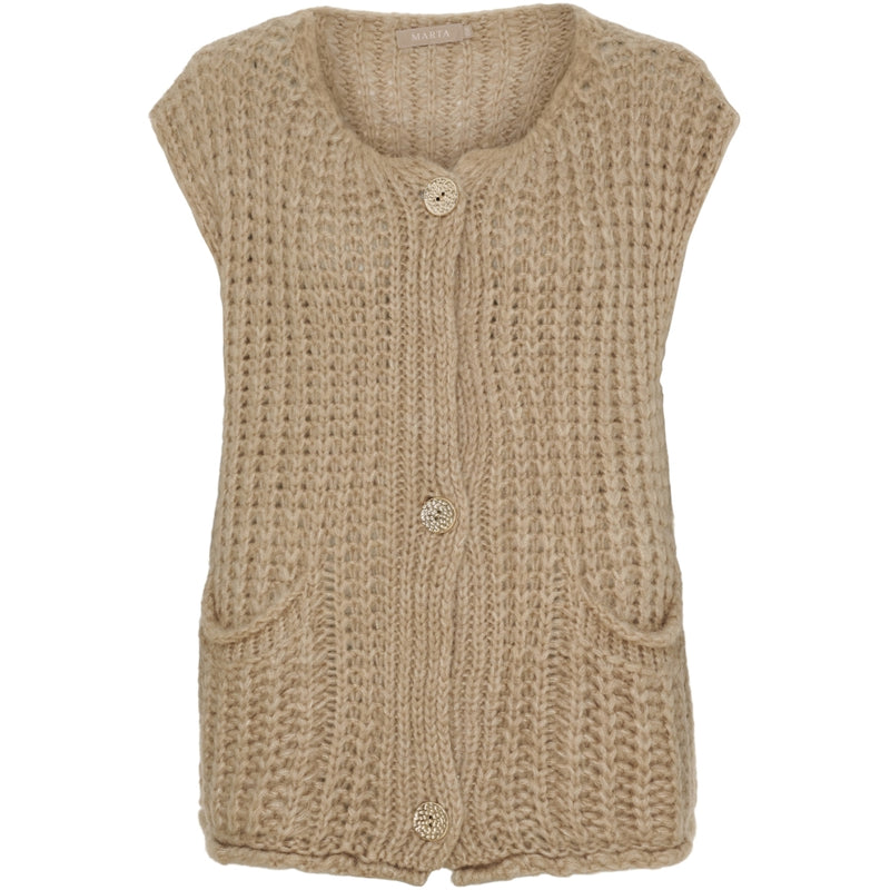 MARTA DU CHATEAU Marta du Chateau dame vest MdcRuby 9567 Vest Beige9546