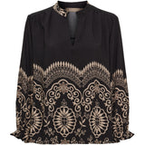 MARTA DU CHATEAU Marta du chateau Dame Bluse MdcLinden 8567 Blouse Black1034tpb