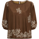 MARTA DU CHATEAU Marta du chateau Dame Bluse MdcLupine 8566 Blouse Marrone6906tpk