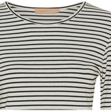MARTA DU CHATEAU Marta du Chateau dame Langærmet T-shirt MdcNancy 6111 Restudsalg Black/White