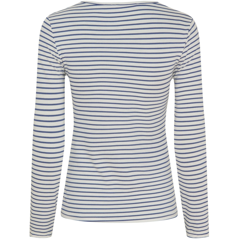 MARTA DU CHATEAU Marta du Chateau dame Langærmet T-shirt MdcNancy 6111 LS Tee Jeans/White