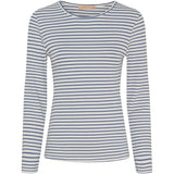 MARTA DU CHATEAU Marta du Chateau dame Langærmet T-shirt MdcNancy 6111 LS Tee Jeans/White