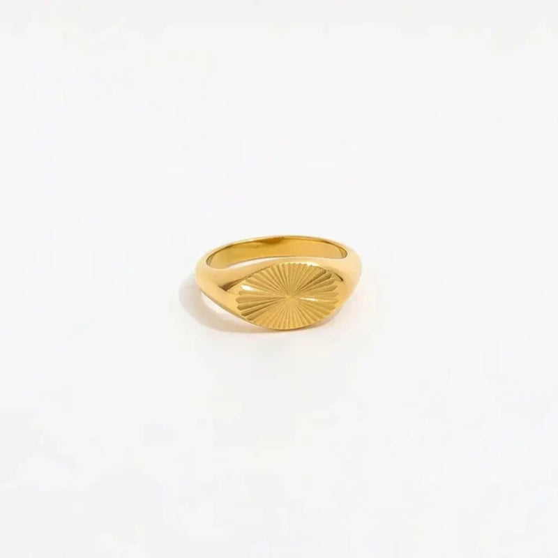muun STUDIOS Muun studios Sun Signet Oval Ring 18K Guldbelagt R025 Jewelry Guld