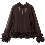 Noella NOELLA dame bluse N-LATANIETTA Blouse Chocolate