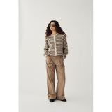 Noella NOELLA dame cardigan N-MERTICE Cardigan Brown Sand Stripe