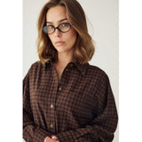 Noella NOELLA dame skjorte N-LISA Shirt Devana Brown Check