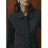 Noella NOELLA dame skjorte N-MAELLE Shirt Grey Herringbone