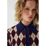 Noella NOELLA dame stik N-MAKAYLA Knit Diya Burgundy Check