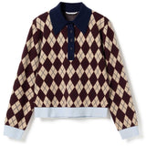 Noella NOELLA dame stik N-MAKAYLA Knit Diya Burgundy Check
