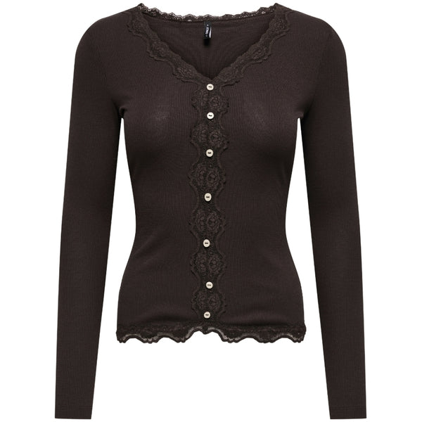 ONLY ONLY DAME BLUSE ONLENEA Blouse Black Coffee Pearl buttons