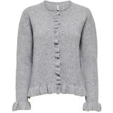 ONLY ONLY DAME CARDIGAN ONLRIMA Cardigan Light Grey Melange Button