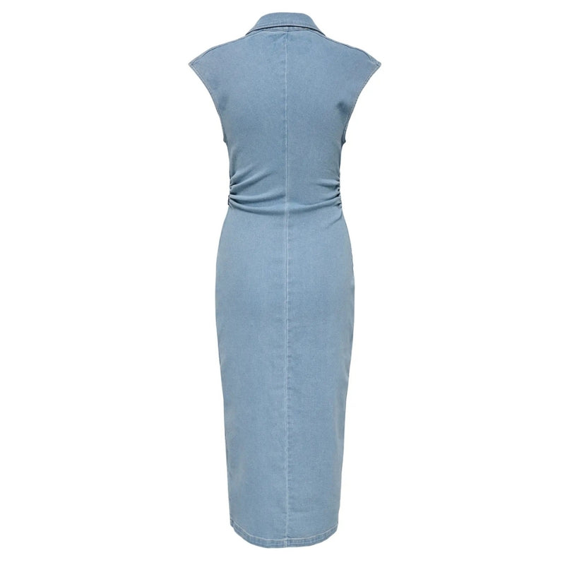 ONLY ONLY DAME KJOLE ONLBABE Dress Light Blue Denim