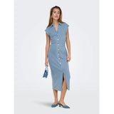 ONLY ONLY DAME KJOLE ONLBABE Dress Light Blue Denim