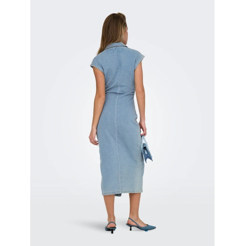 ONLY ONLY DAME KJOLE ONLBABE Dress Light Blue Denim