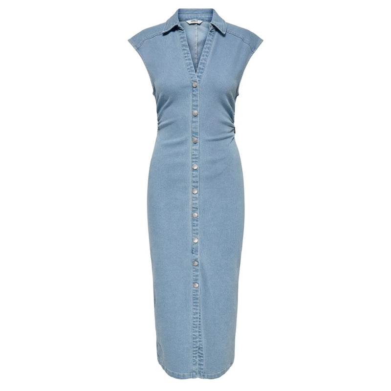 ONLY ONLY DAME KJOLE ONLBABE Dress Light Blue Denim