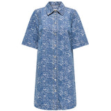 ONLY ONLY DAME KJOLE ONLBELLE Dress Medium Blue Denim Flower