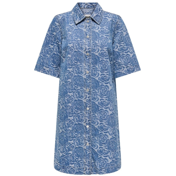 ONLY ONLY DAME KJOLE ONLBELLE Dress Medium Blue Denim Flower
