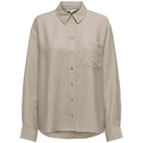ONLY ONLY DAME SKJORTE ONLLINO Shirt Oxford Tan