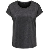 ONLY ONLY DAME TOP ONLMOSTER Restudsalg Black Silver lurex