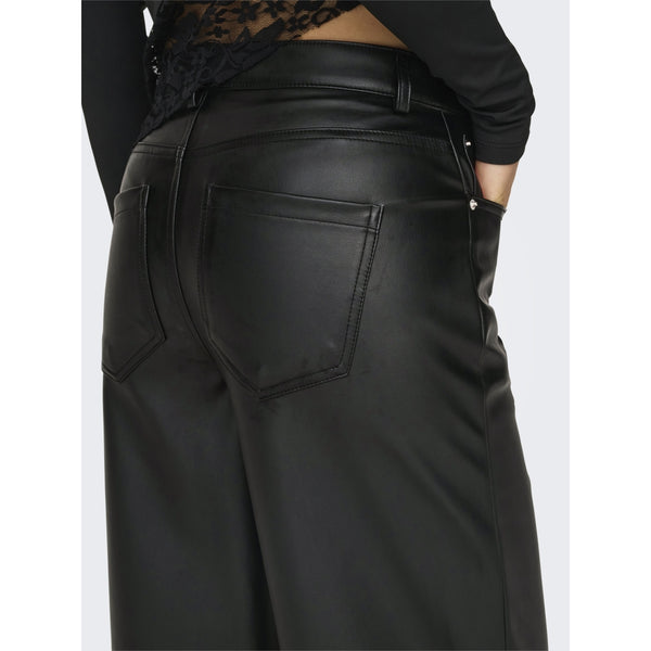 ONLY ONLY Dame Bukser FAUX LEATHER ONLKIRI Pant Black