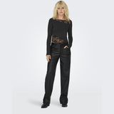 ONLY ONLY Dame Bukser FAUX LEATHER ONLKIRI Pant Black