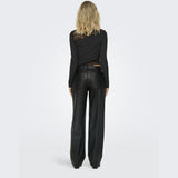 ONLY ONLY Dame Bukser FAUX LEATHER ONLKIRI Pant Black