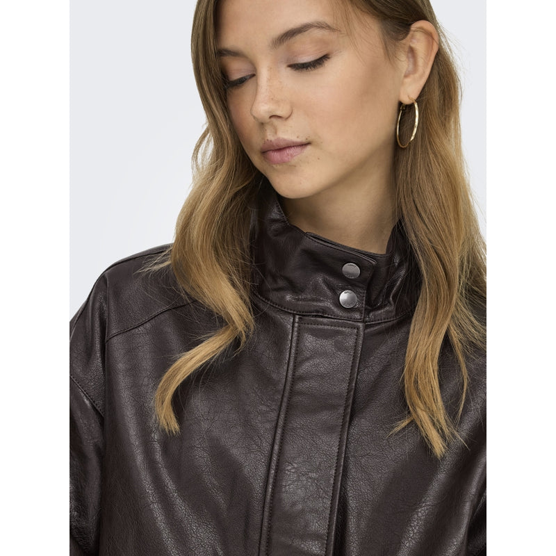 ONLY ONLY Dame Jakke Julia Bomber Jacket Chocolate Torte