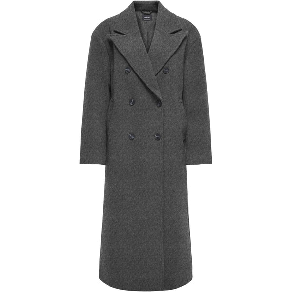 ONLY ONLY Dame Jakke ONLBLAKE COAT Jacket Dark grey melange