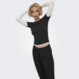 ONLY ONLY dame Top ONLELLI Blouse Black (Double layer) cd