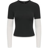 ONLY ONLY dame Top ONLELLI Blouse Black (Double layer) cd