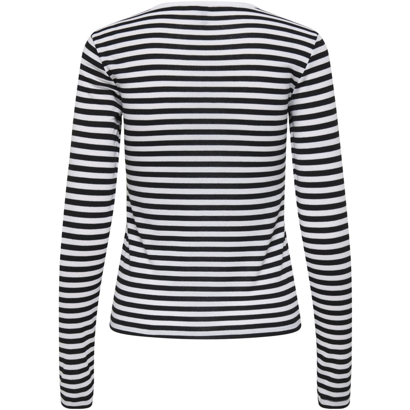 ONLY ONLY dame Top ONLELLI Top Black Stripes:White