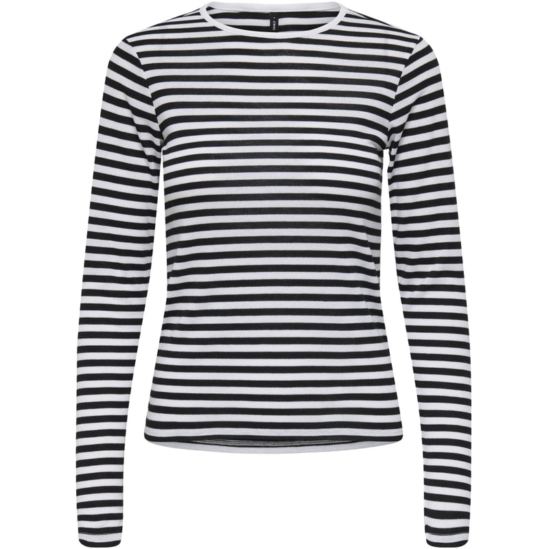 ONLY ONLY dame Top ONLELLI Top Black Stripes:White