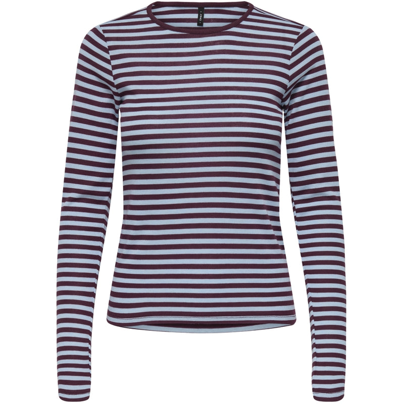 ONLY ONLY dame Top ONLELLI Top Cabernet Stripes:Cashmere blue