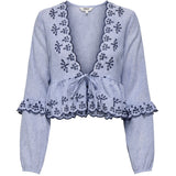 ONLY ONLY dame bluse ONLCAROLINE Shirt Bright White W NAVAL ACADEMY